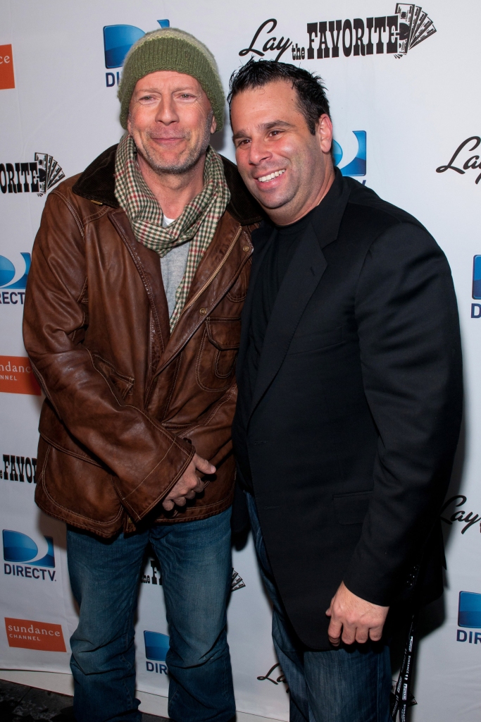 Randall Emmett and Bruce Willis in Park City, Utah in 2012.