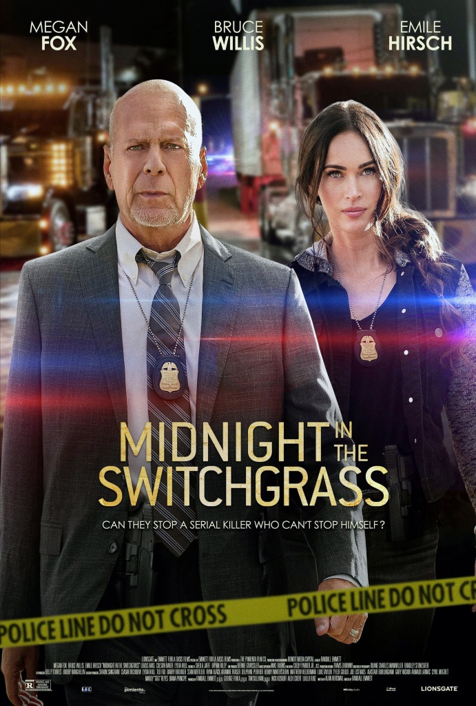 The poster for "Midnight at the Switchgrass" where Emmett reportedly noticed that Willis was ill. 