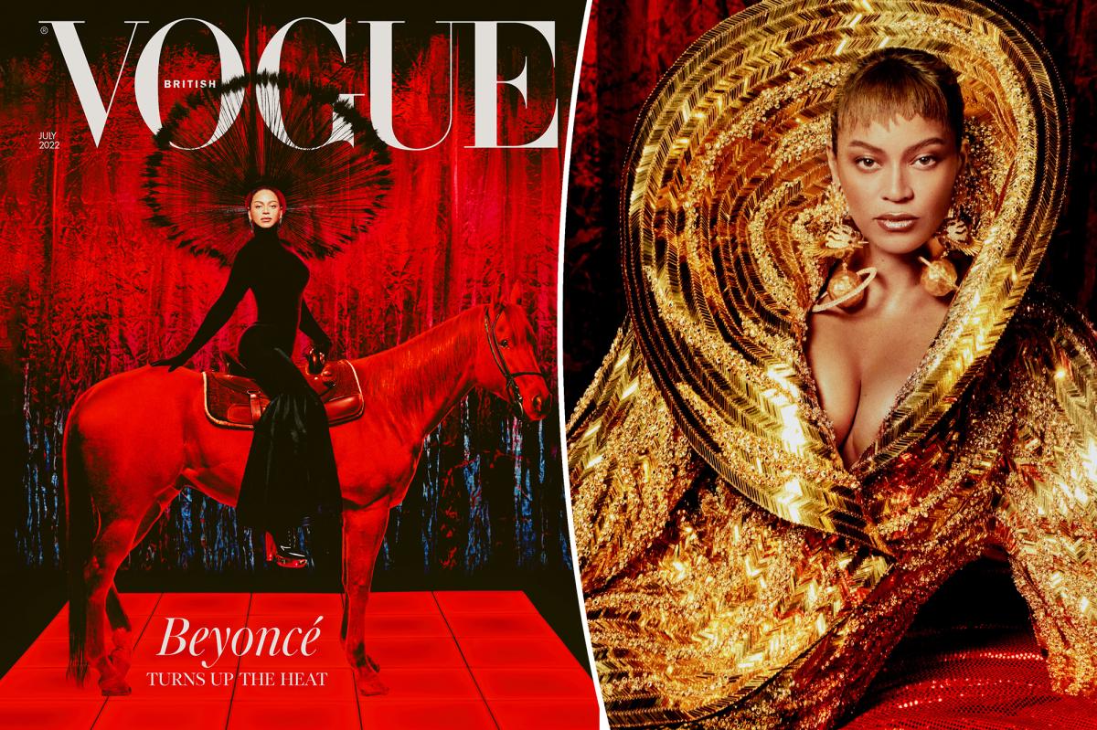 Beyoncé covers British Vogue with headwear, platform boots
