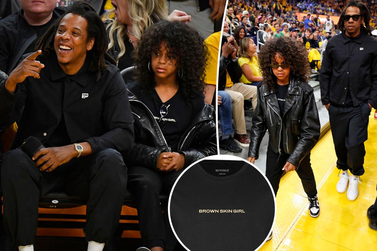 Blue Ivy Represents Beyoncé With Look For Basketball Game With Jay-Z