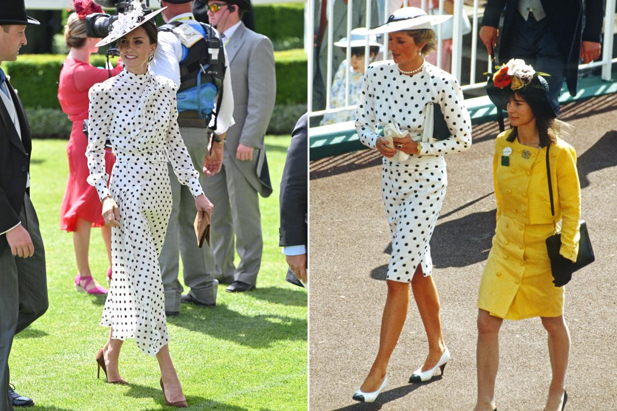 Kate Middleton Channels Princess Diana In Polka Dots At Royal Ascot