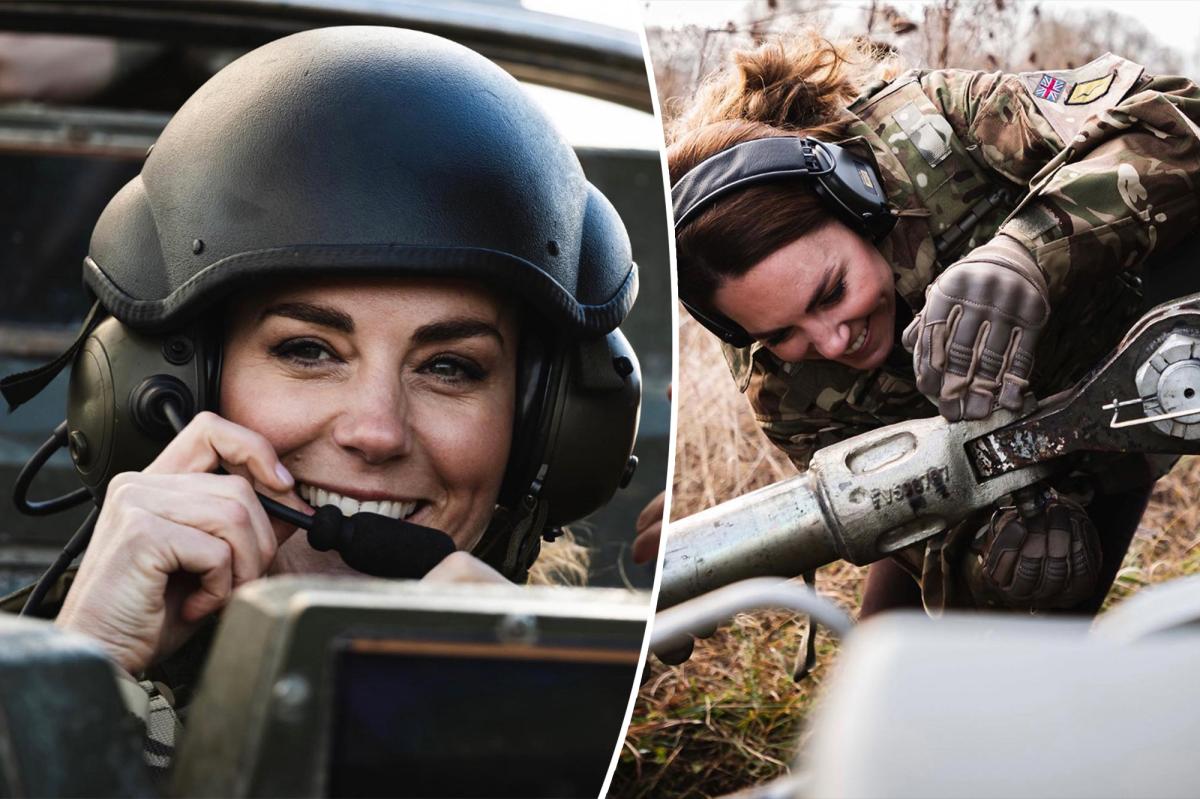 Kate Middleton attends Armed Forces Training Academy in military gear