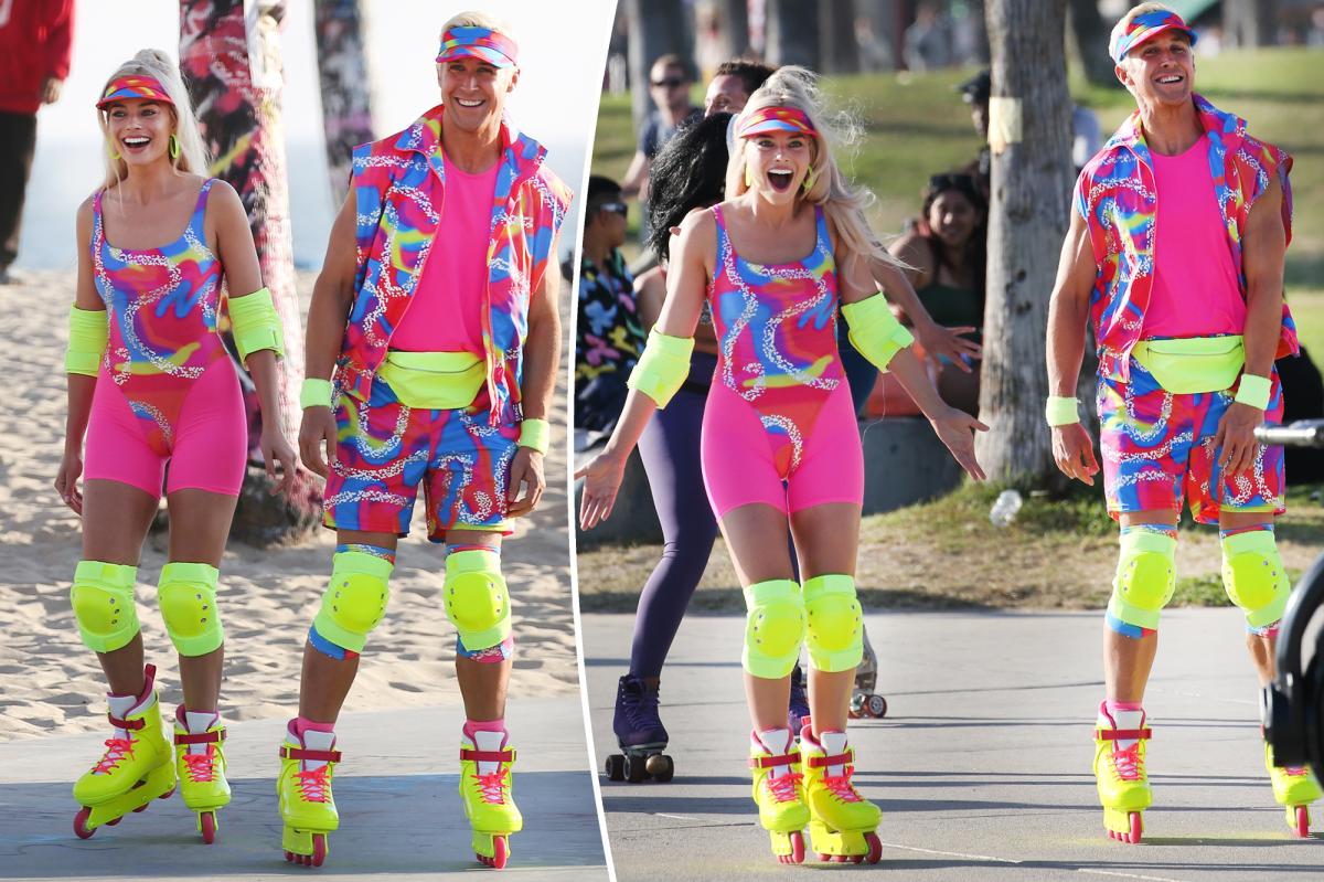 Ryan Gosling And Margot Robbie Wear Neon In 'Barbie' Movie