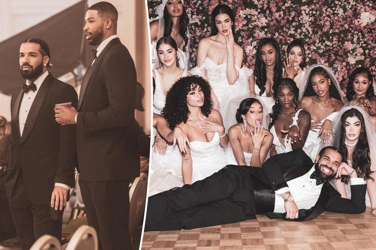 Tristan Thompson helps Drake marry 23 women in music video