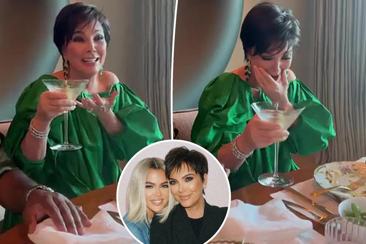 'Wasted' Kris Jenner gives Khloé K's 38th birthday speech
