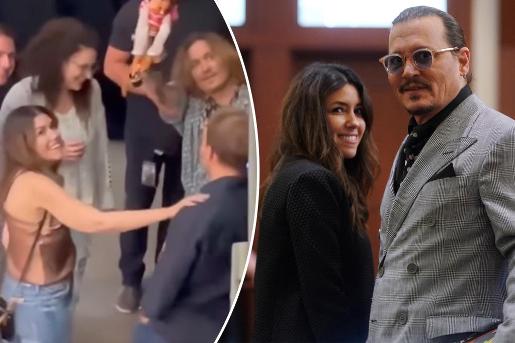 Johnny Depp reunites with lawyer Camille Vasquez in Europe