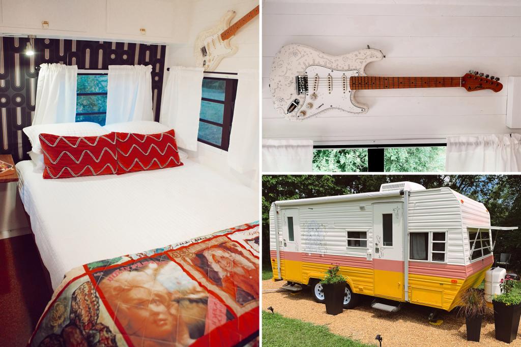 Inside a Craigslist RV that has become a Dolly Parton-themed Airbnb