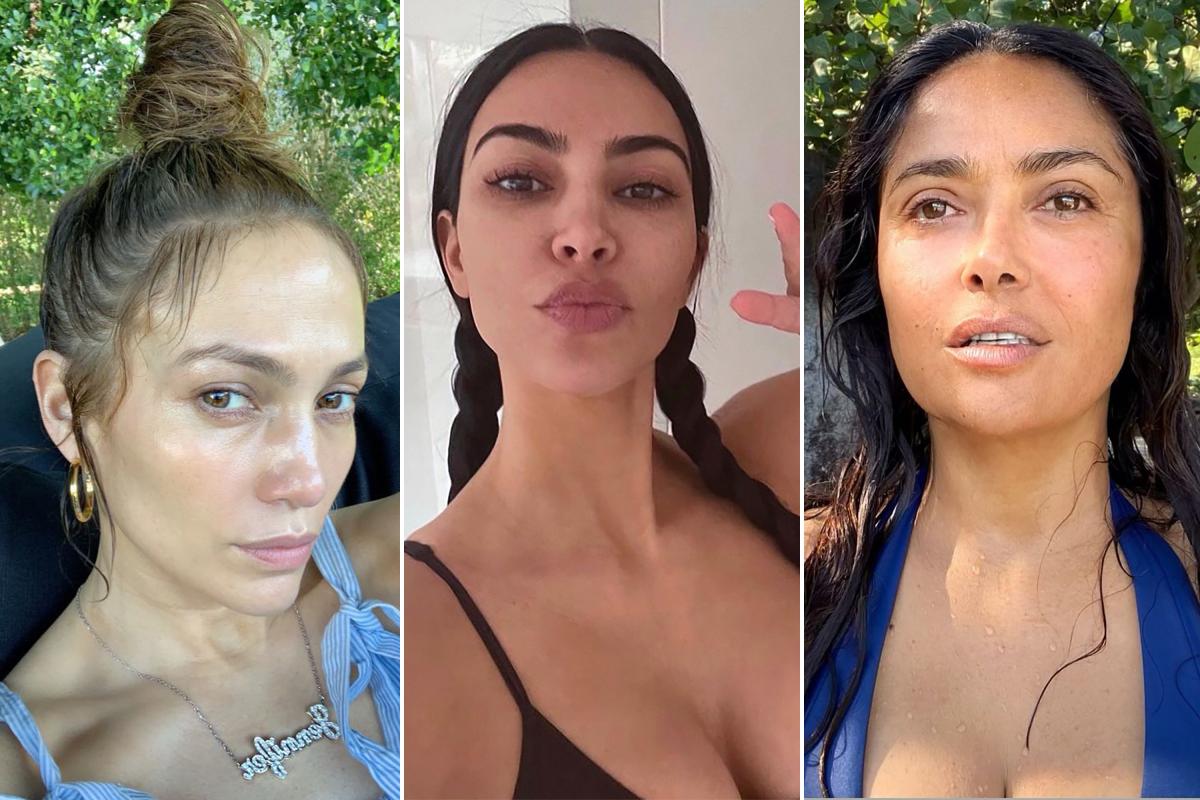 Celebrities go makeup-free while social distancing