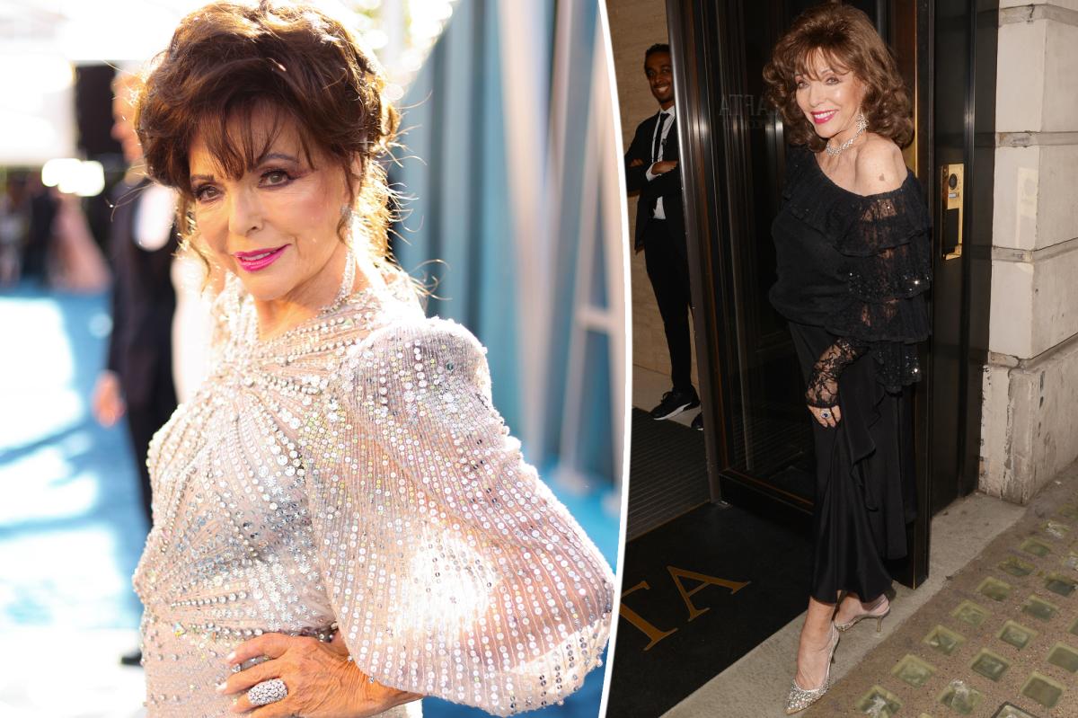 Joan Collins recovers after pinched nerve sent her to hospital
