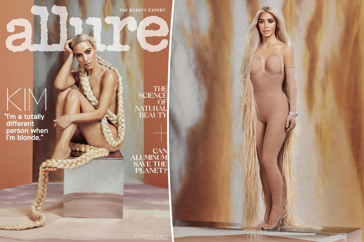Kim Kardashian wears (almost) nothing but hair on Allure cover