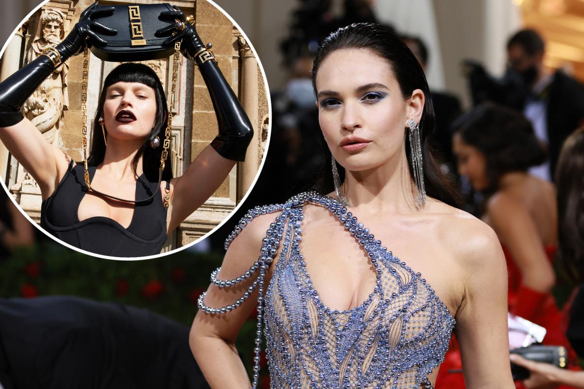 Lily James is unrecognizable in new Versace campaign