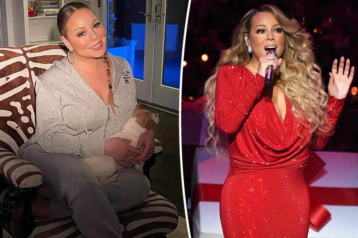 Mariah Carey trades glitter dresses for glittery tracksuits