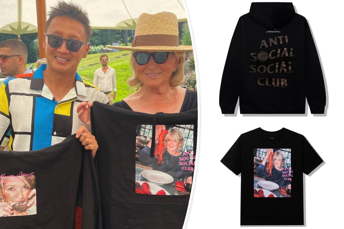 Martha Stewart created merch with oyster and lobster selfies