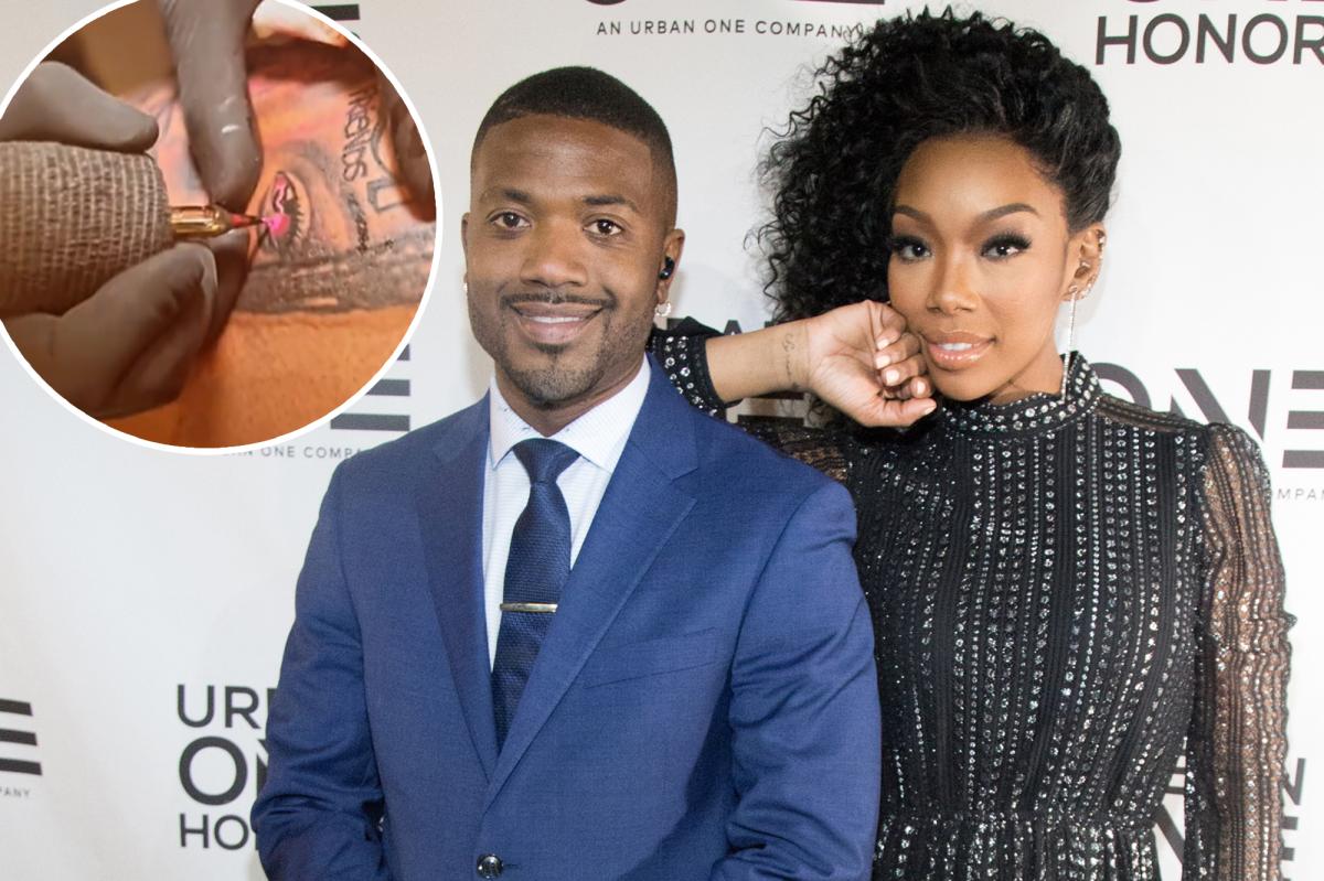 Ray J gets his sister Brandy's face tattooed on his leg