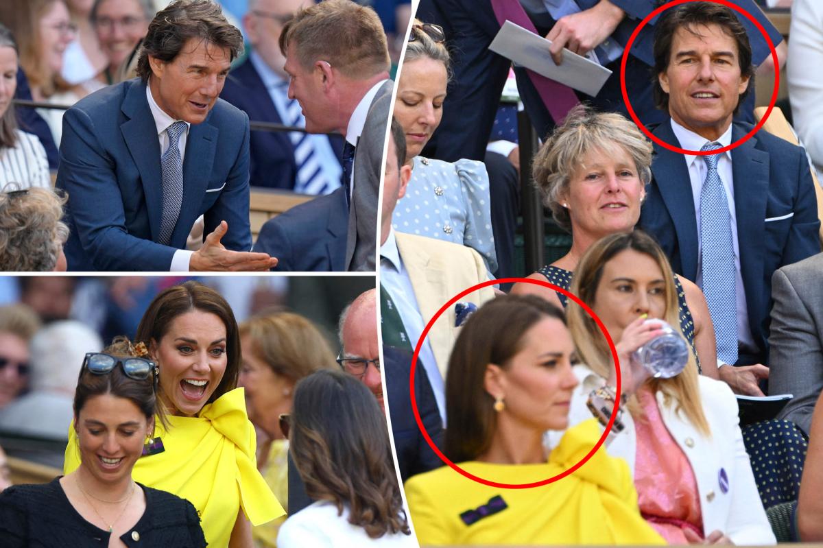 Tom Cruise sees Kate Middleton in sunny yellow dress at Wimbledon