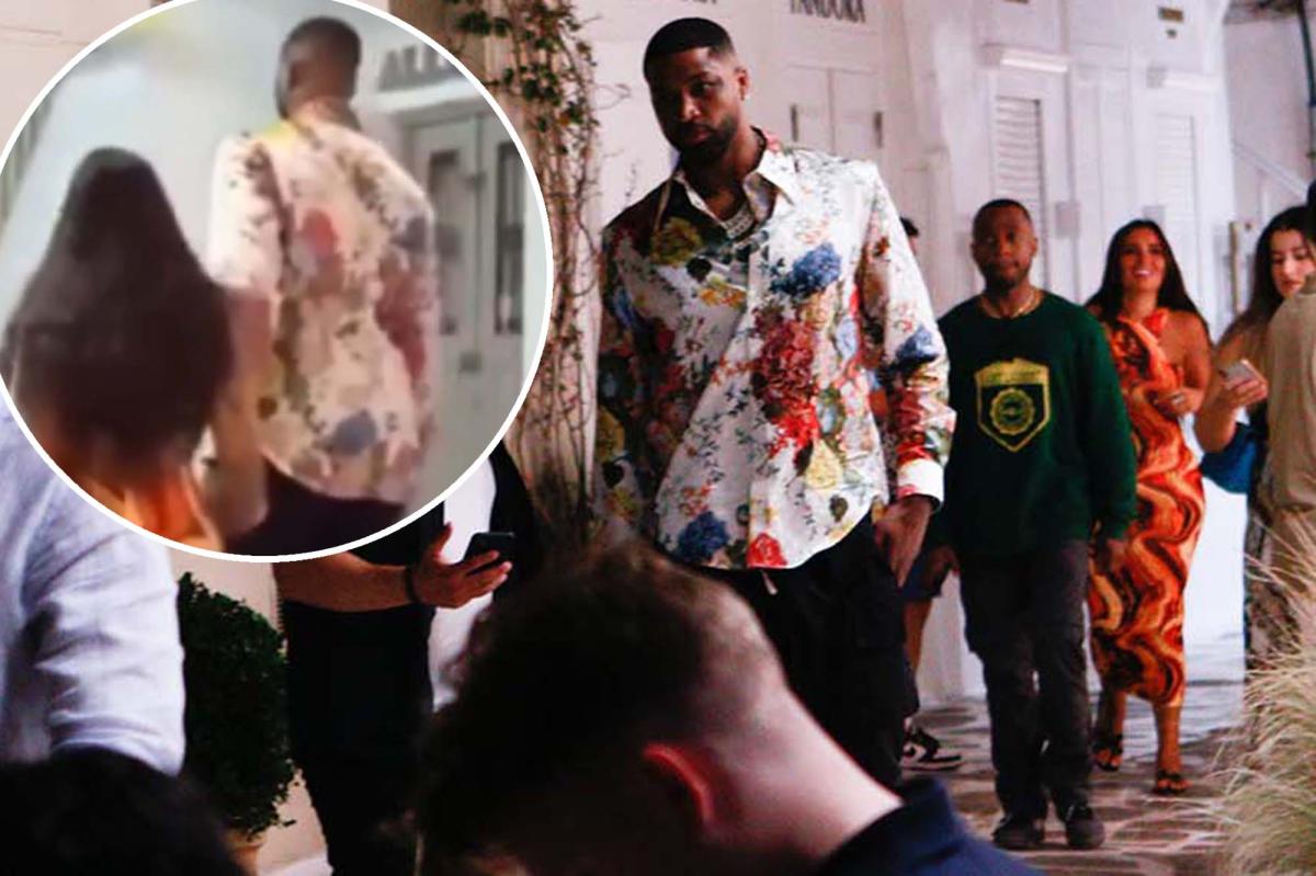 Tristan Thompson holds hands with mystery woman in Greece