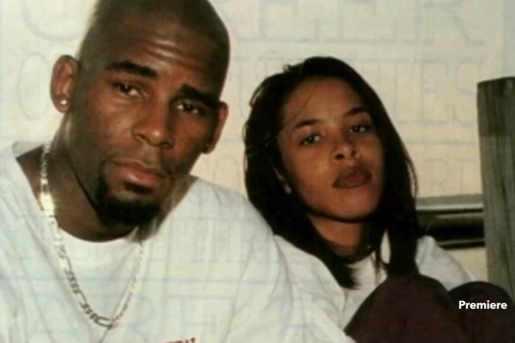 R. Kelly and Aaliyah are featured in a still from the Lifetime documentary "Survivor R. Kelly."