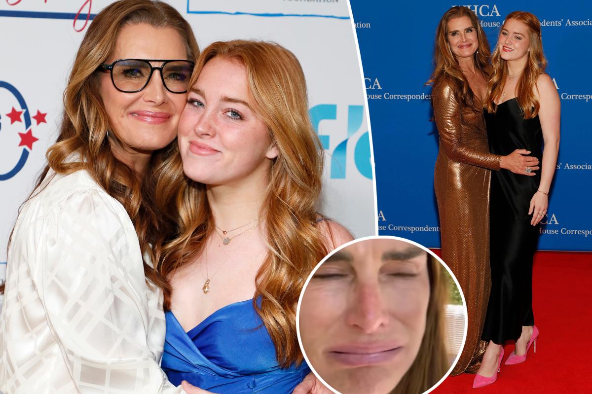 Brooke Shields collapses as daughter Rowan leaves for college