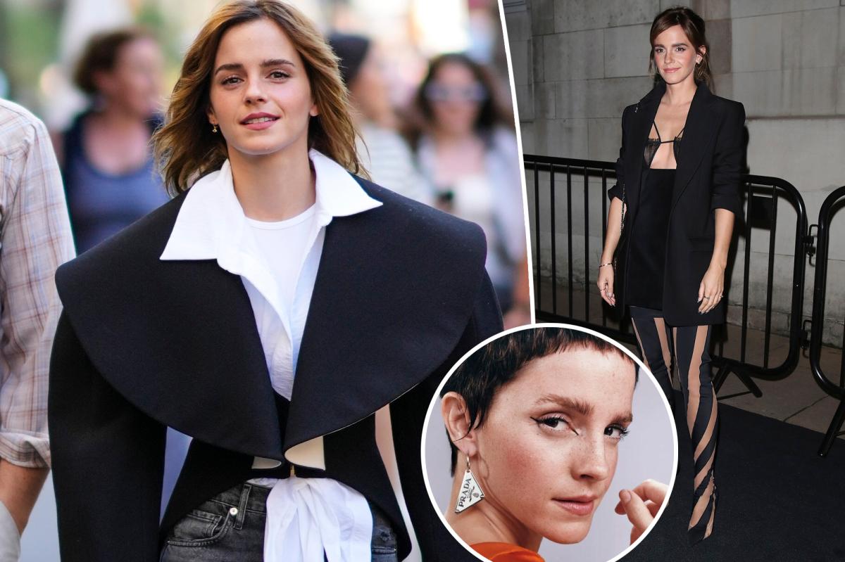 Emma Watson debuts pixie haircut in new Prada ad