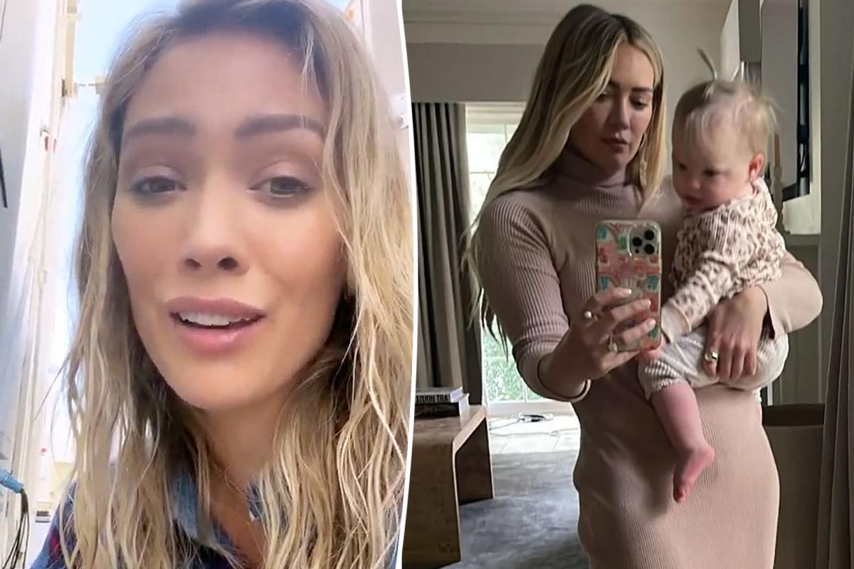 Hilary Duff works amid daughter Mae's hand, foot and mouth disease