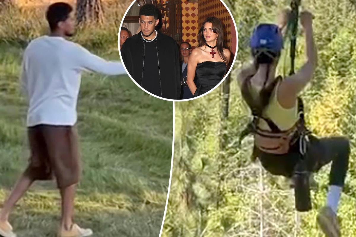 Kendall Jenner, Devin Booker go on epic ax throwing, zip-lining date