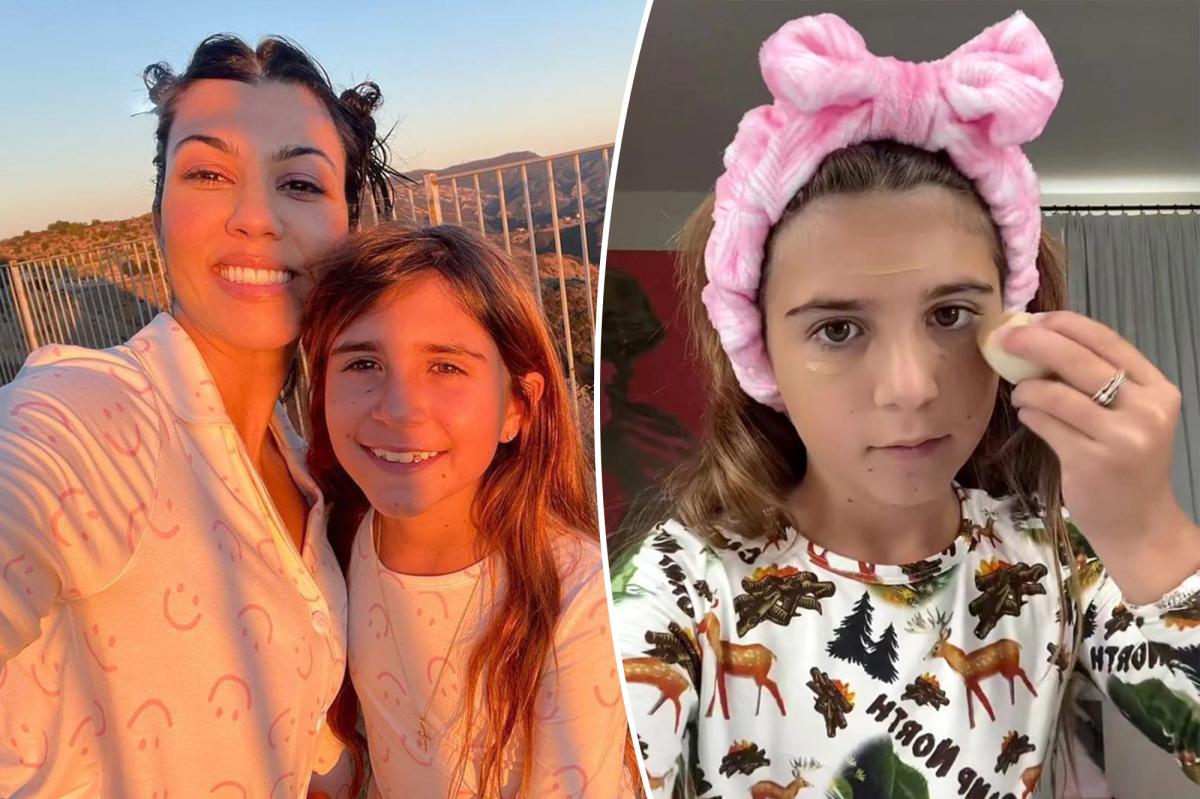Kourtney Kardashian Strikes After Daughter Shares Makeup Routine