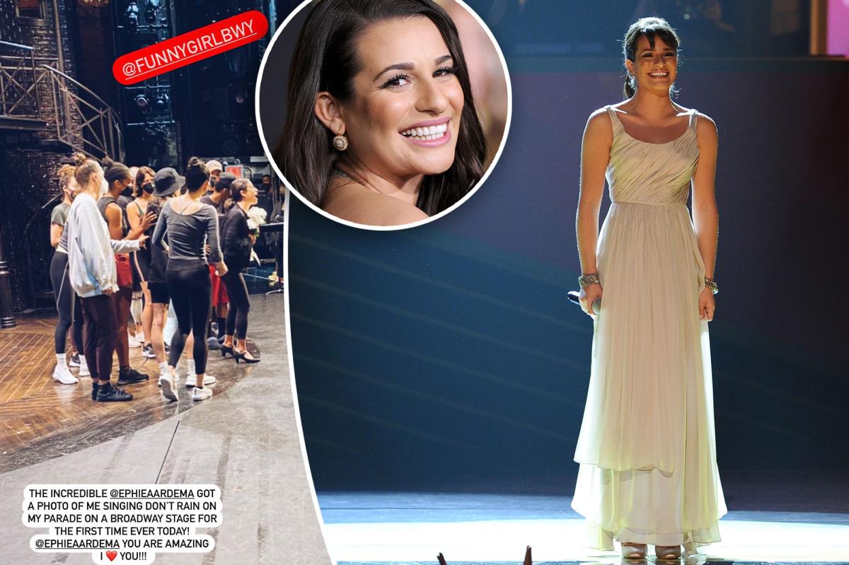 Lea Michele Shares First Look At 'Funny Girl' Rehearsals