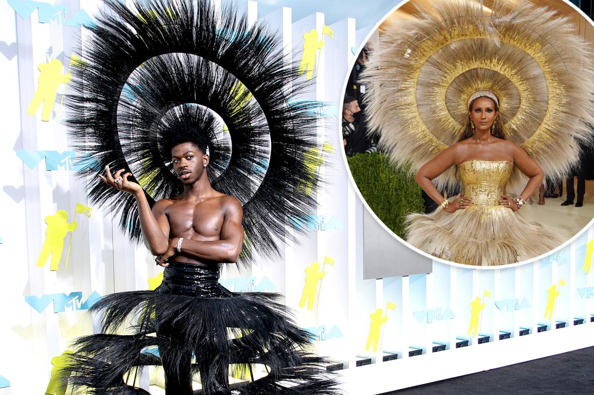 Lil Nas X Channels Iman With VMA's 2022 Red Carpet Outfit