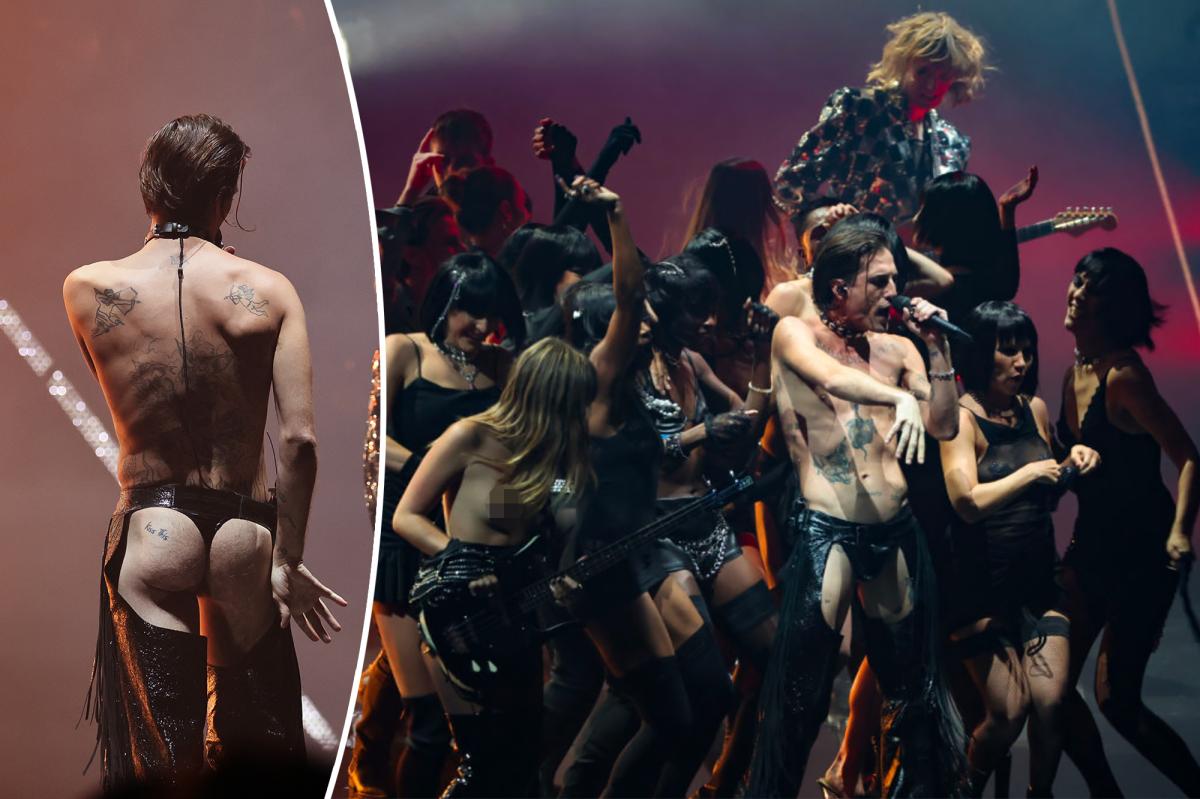 Måneskin VMA performance censored after wardrobe malfunction