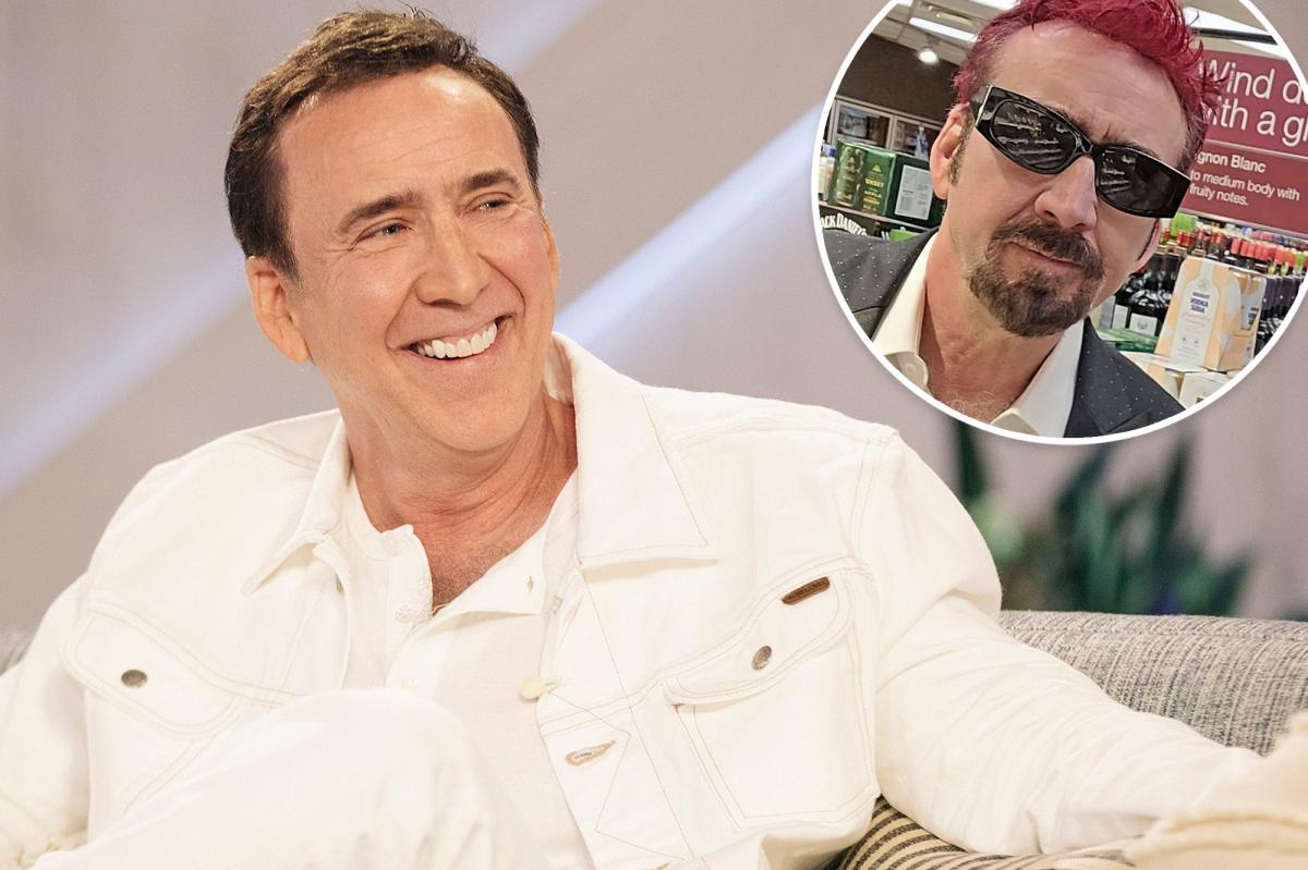 Nicolas Cage shocks fans with new fiery red hair