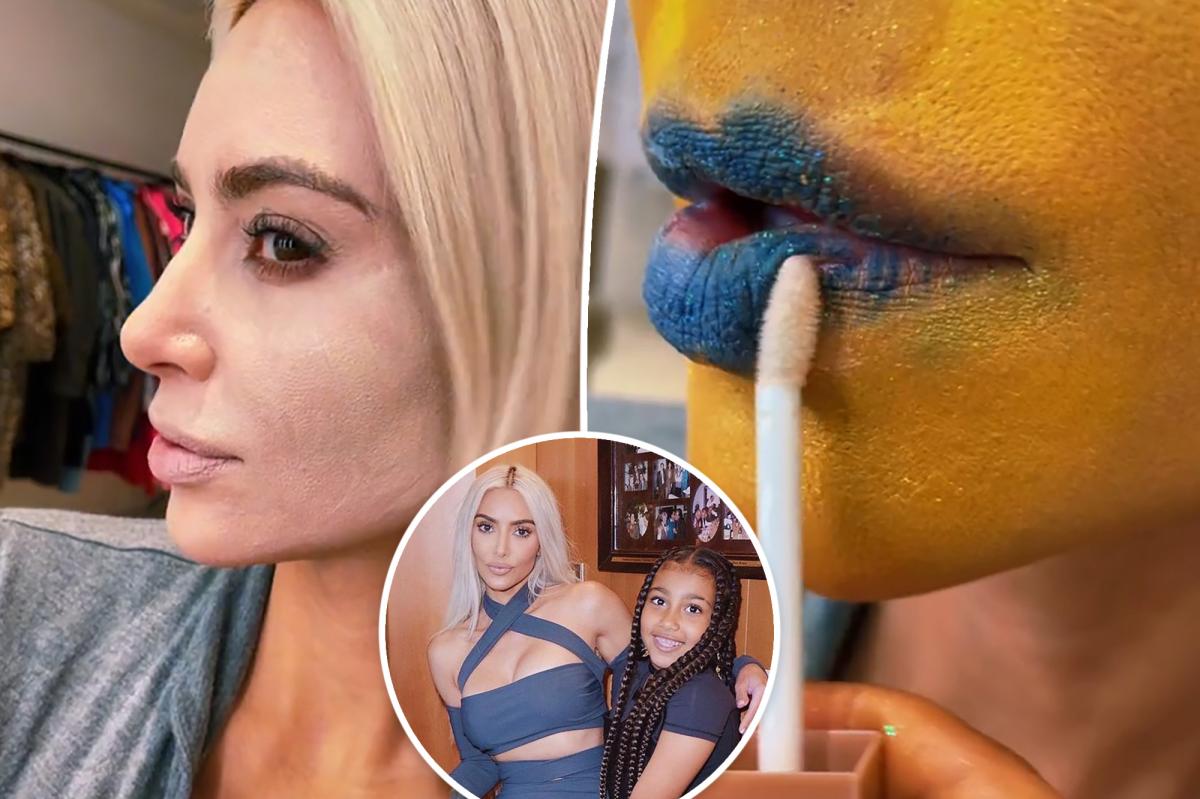 North West turns Kim Kardashian into a Minion with makeup