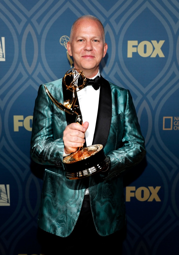 Ryan Murphy with an Emmy Award.