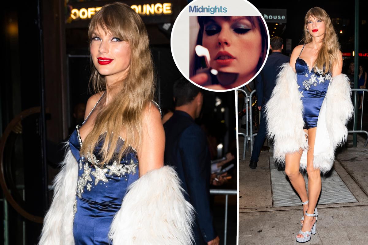 Taylor Swift nods to new album 'Midnights' with VMAs 2022 afterparty outfit