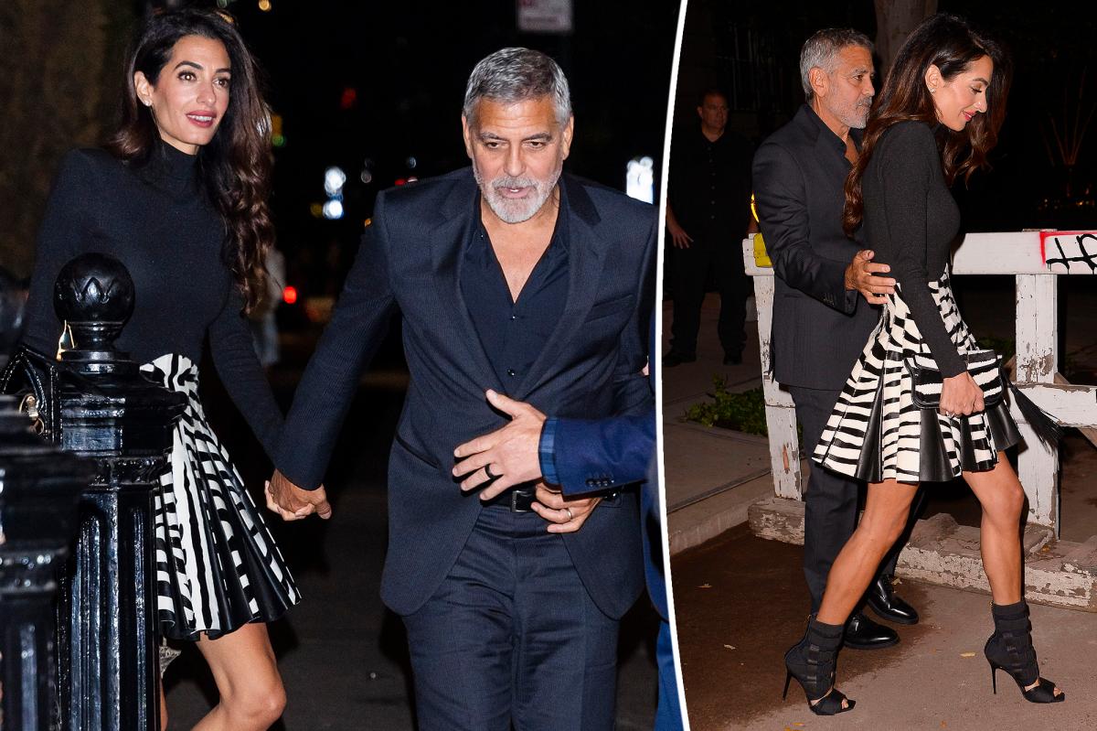 Amal Clooney celebrates anniversary with George in animal print outfit