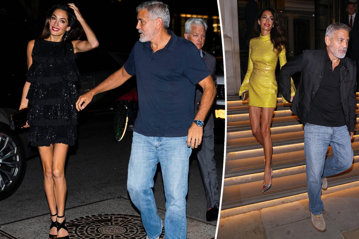 Amal Clooney continues to undress husband George