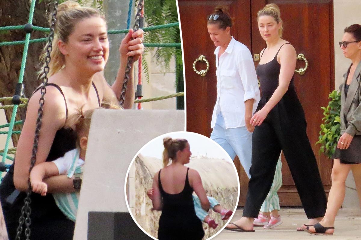 Amber Heard seen in Spain with daughter after Johnny Depp trial