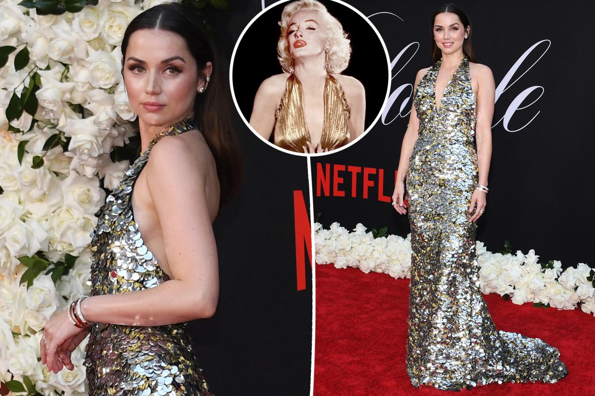 Ana de Armas shines in sequins at Hollywood's 'Blonde' premiere