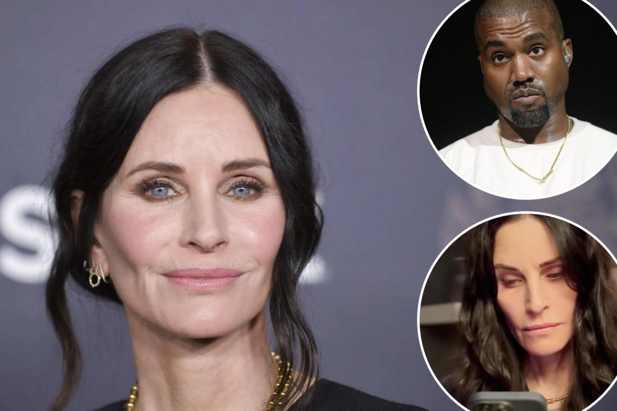 Courteney Cox mocks Kanye West after saying 'Friends' is 'not funny'