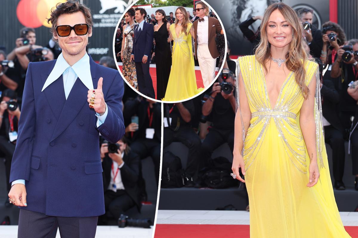 Harry Styles and Olivia Wilde at Venice Film Festival decked out in Gucci
