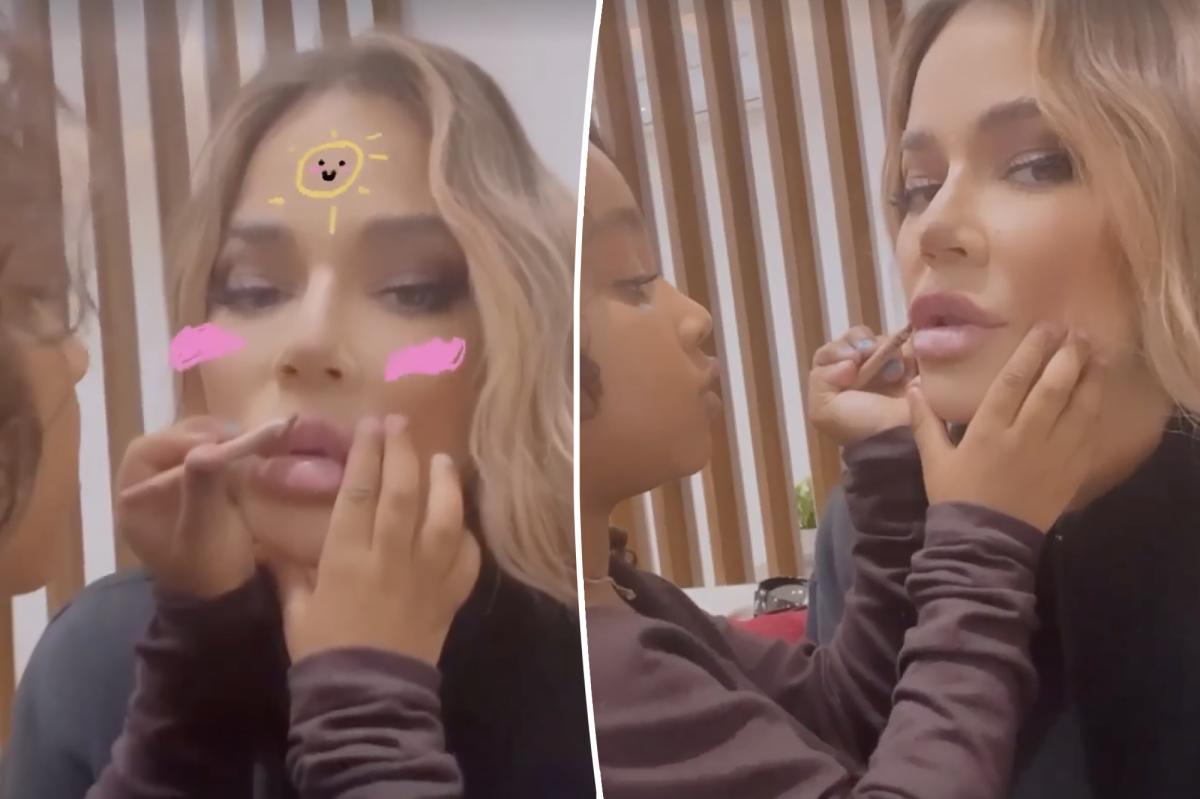 Khloé Kardashian shows off 4-year-old Chicago West's makeup skills