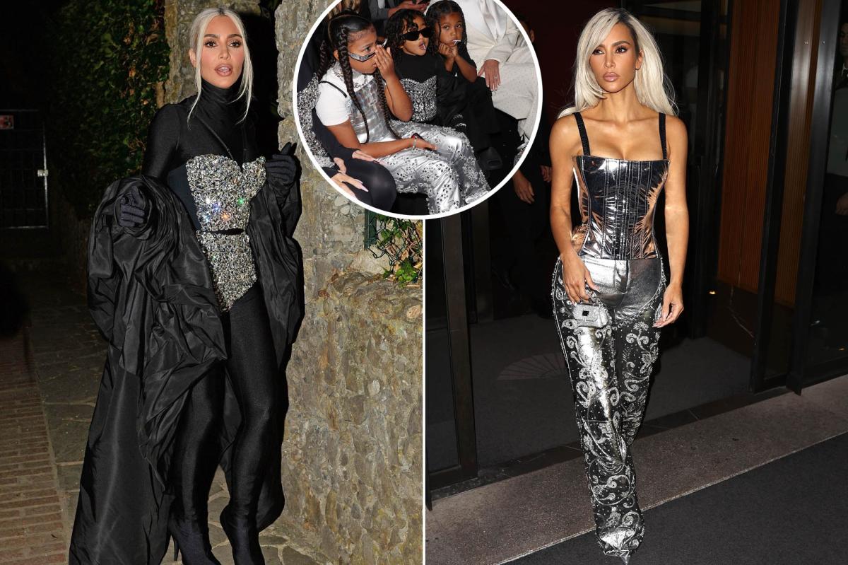 Kim Kardashian's Kids Copy Her Style On The Dolce & Gabbana Show