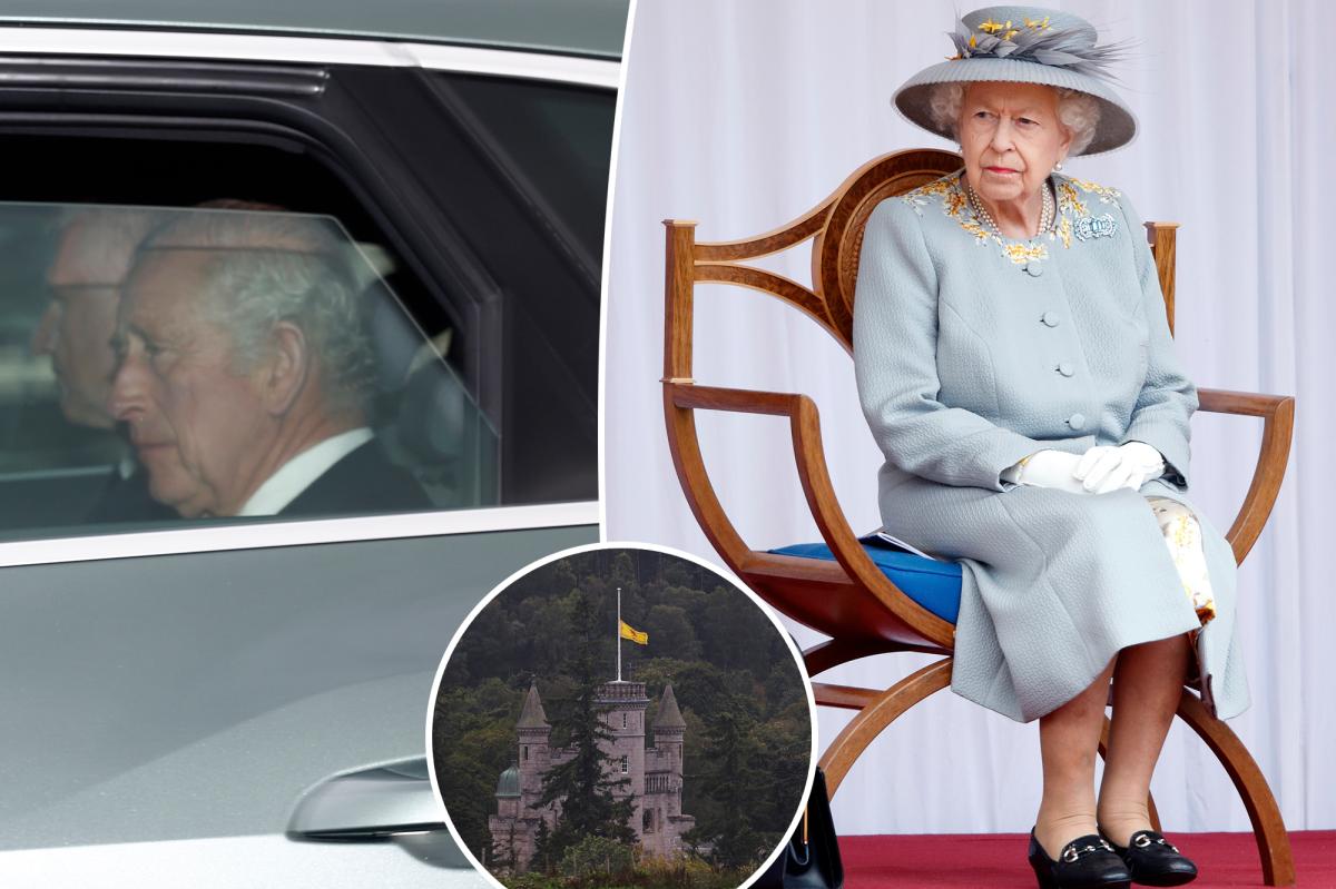 King Charles leaves Scotland in photos after Queen's death