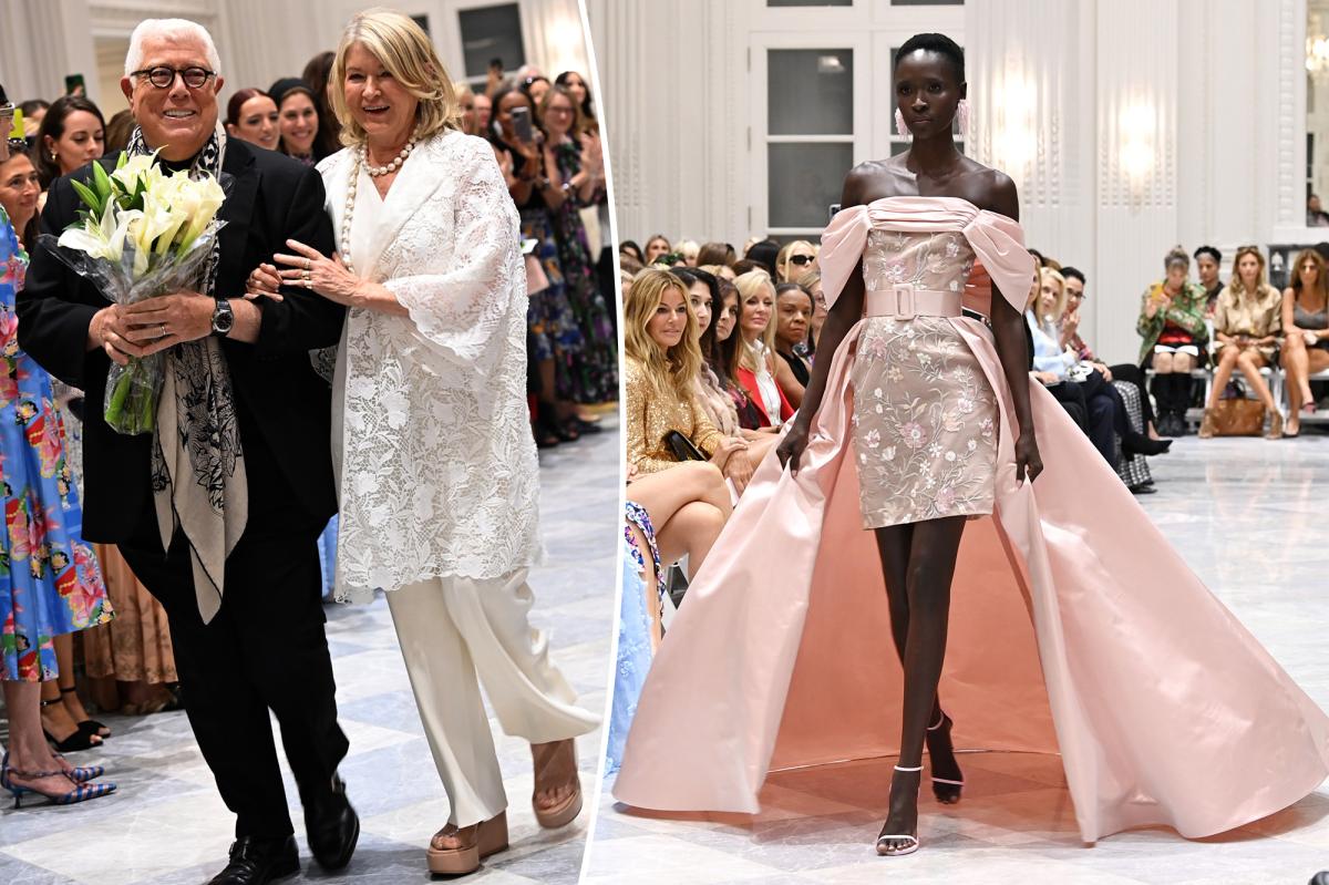 Martha Stewart takes the runway at Dennis Basso's fashion show