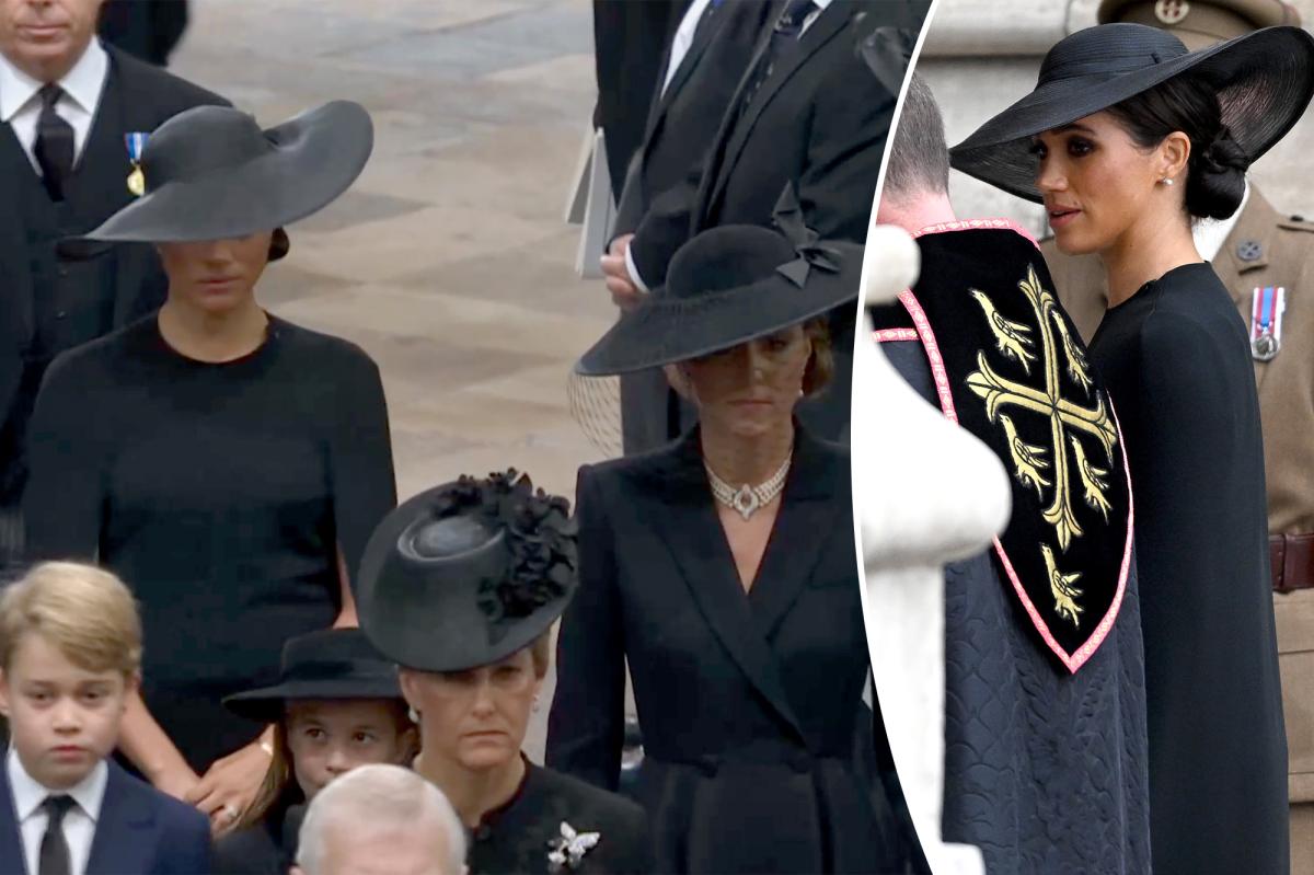 Meghan Markle joins Prince Harry, royal family at Queen's funeral