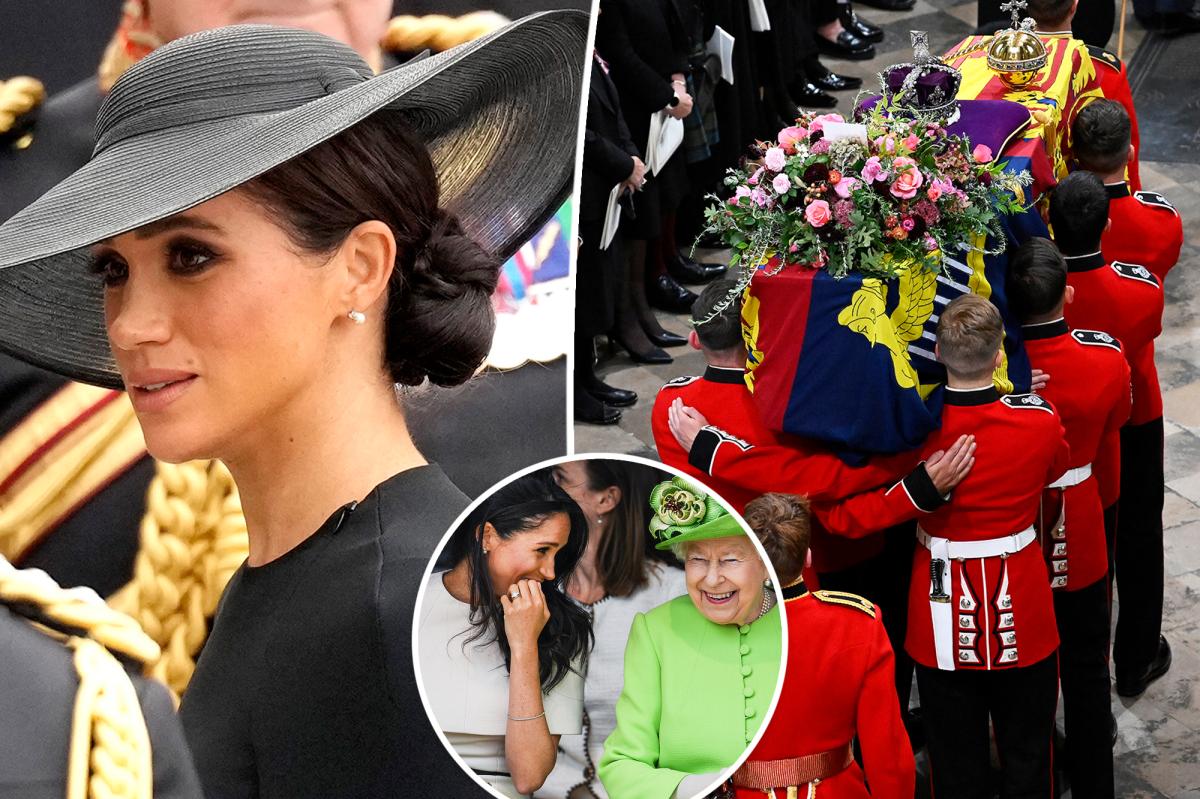 Meghan Markle wears Queen Elizabeth's gifted earrings at funeral