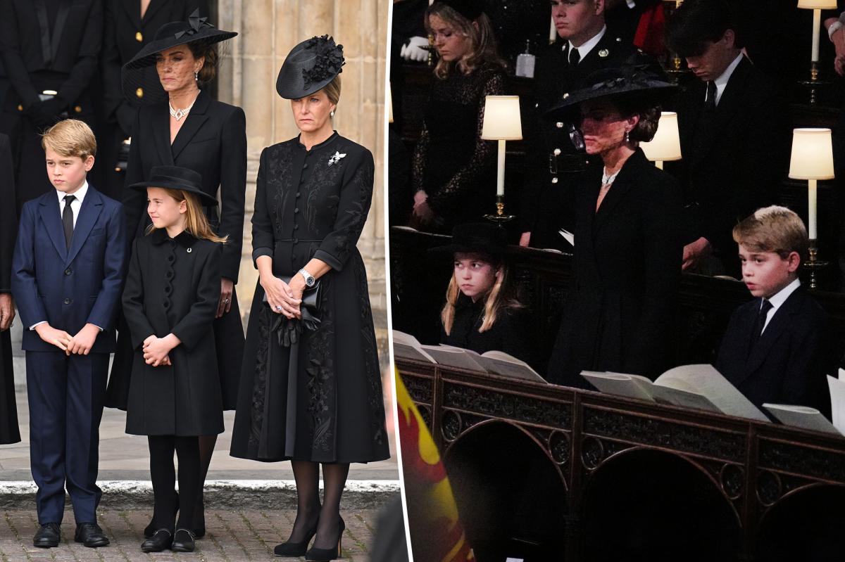 Prince George and Princess Charlotte were 'well behaved' at funeral