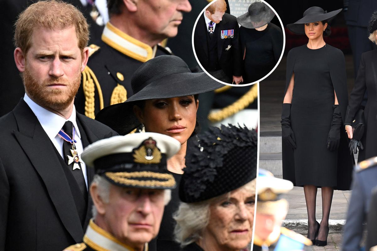 Prince Harry Made Meghan Markle 'Comfortable' At Queen's Funeral