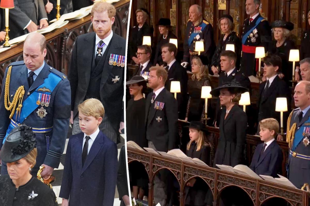 Prince William and Prince Harry had no contact at Queen's funeral