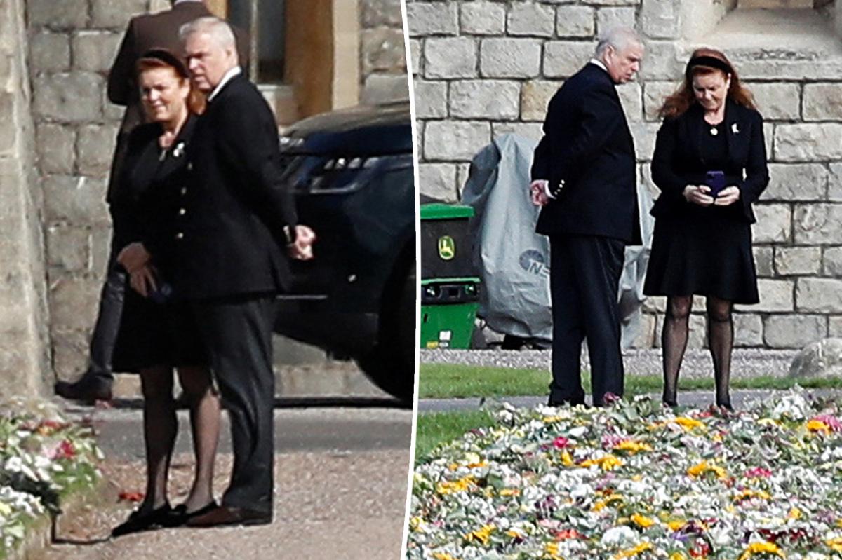 Sarah Ferguson Joins Prince Andrew at Queen Elizabeth II's Memorial