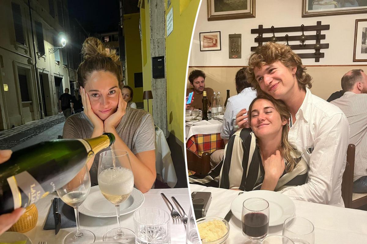 Shailene Woodley joins Ansel Elgort at an Italian dinner